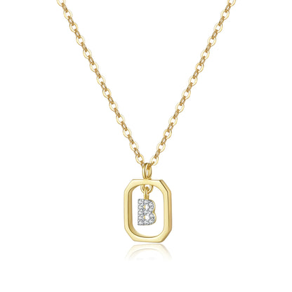Her Story Initial Necklace | Sparkling Letter Pendant