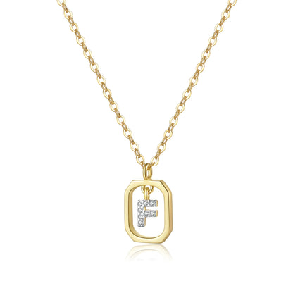 Her Story Initial Necklace | Sparkling Letter Pendant