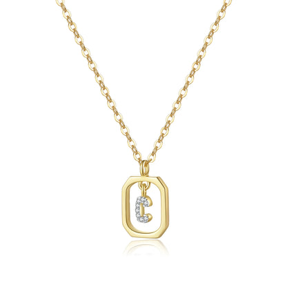 Her Story Initial Necklace | Sparkling Letter Pendant