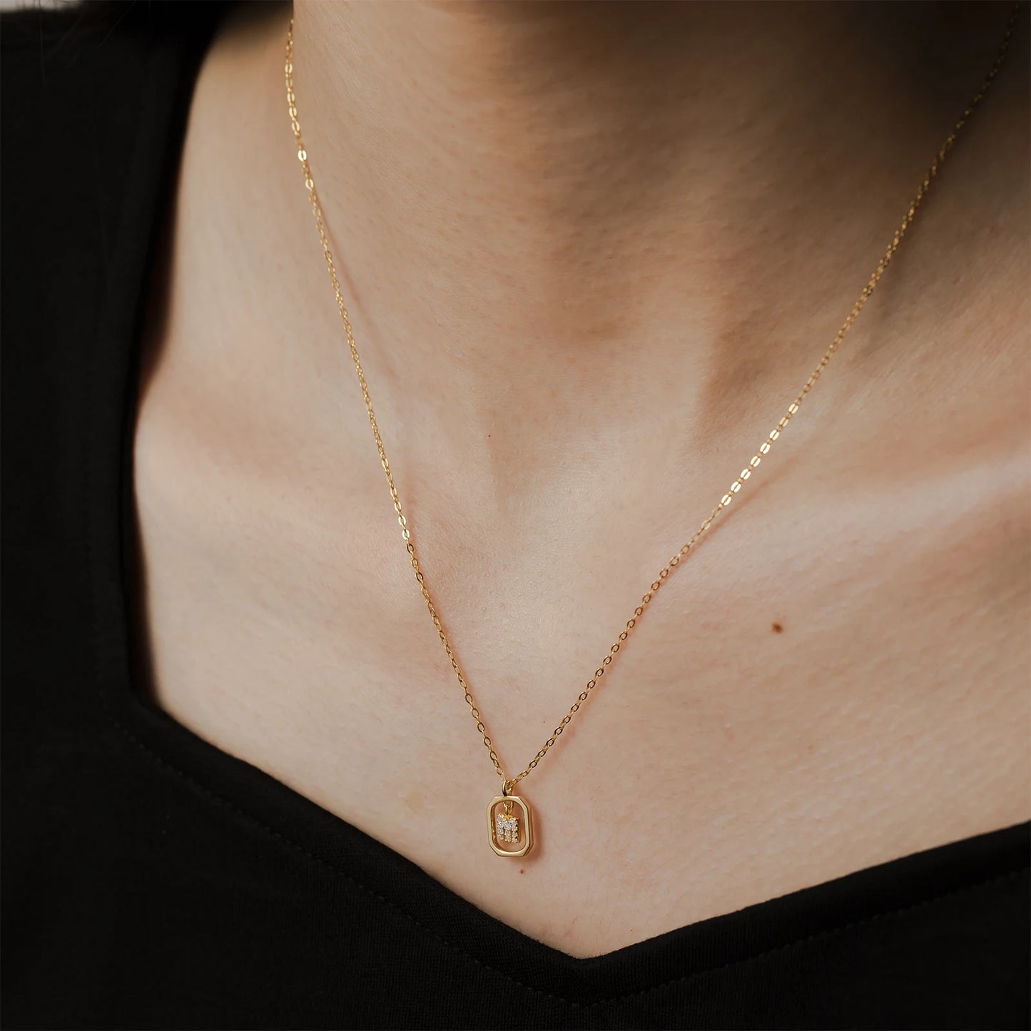 Her Story Initial Necklace | Sparkling Letter Pendant