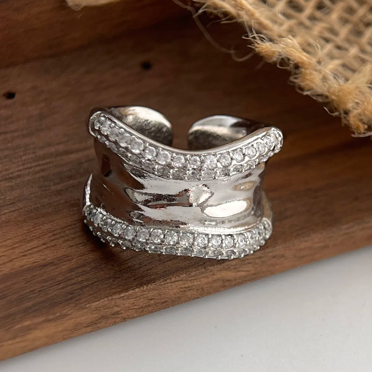 Isabella Pavé Crown Ring