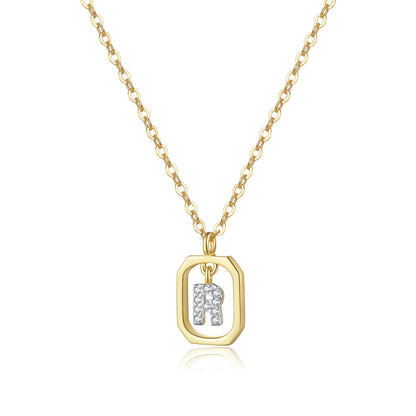 Her Story Initial Necklace | Sparkling Letter Pendant