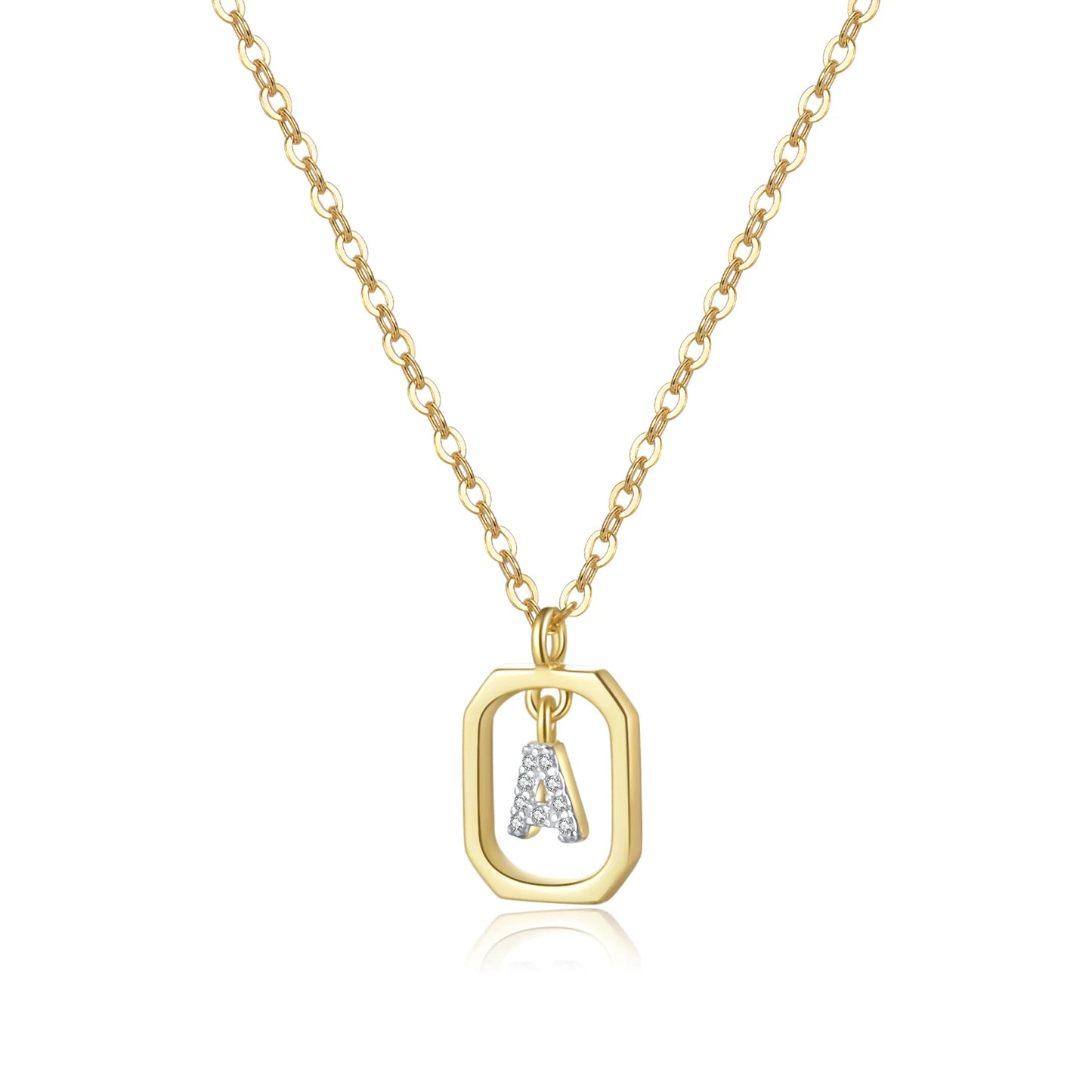 Her Story Initial Necklace | Sparkling Letter Pendant