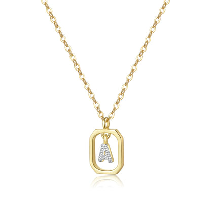 Her Story Initial Necklace | Sparkling Letter Pendant