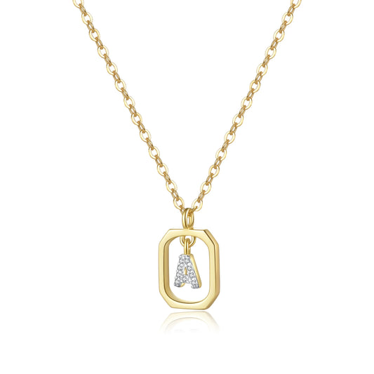Her Story Initial Necklace | Sparkling Letter Pendant