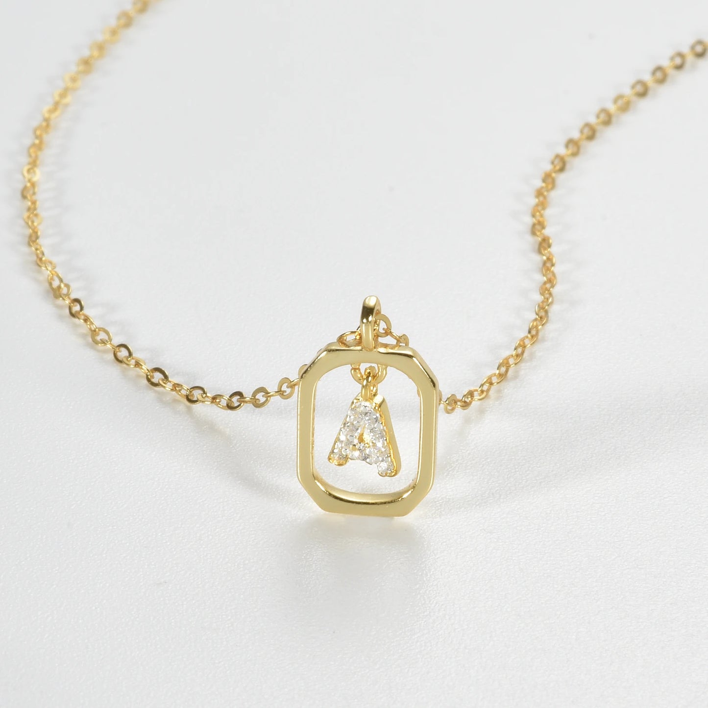 Her Story Initial Necklace | Sparkling Letter Pendant