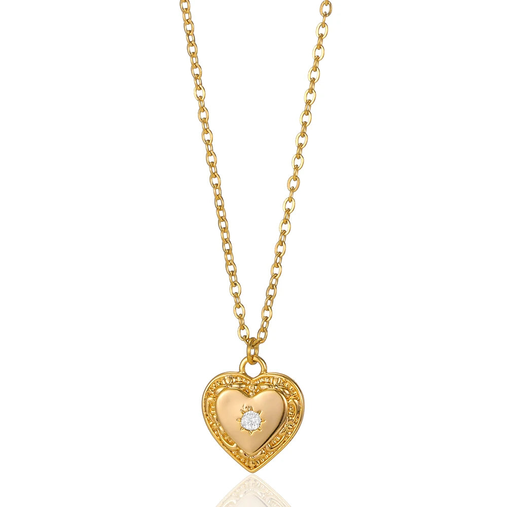 Olivia Crystal Heart Necklace