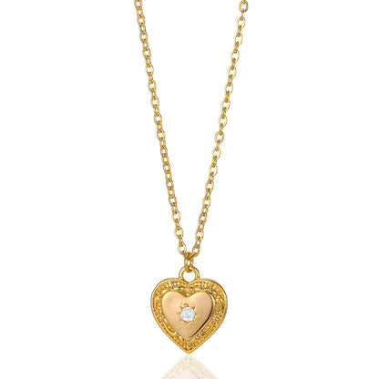 Olivia Crystal Heart Necklace