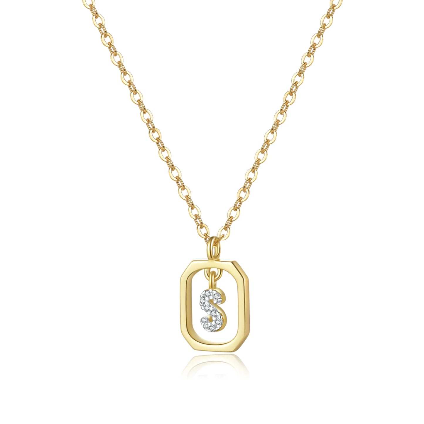 Her Story Initial Necklace | Sparkling Letter Pendant