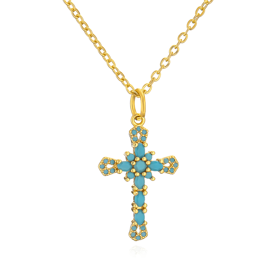 All - Over Crystal Cross Necklace - Dolbrook Jewelers