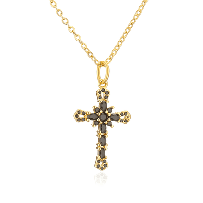 All - Over Crystal Cross Necklace - Dolbrook Jewelers