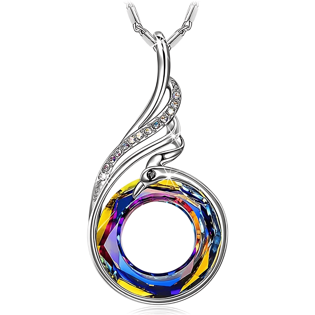 Aria Phoenix Pendant Necklace | Genuine Austrian Crystal - Dolbrook Jewelers