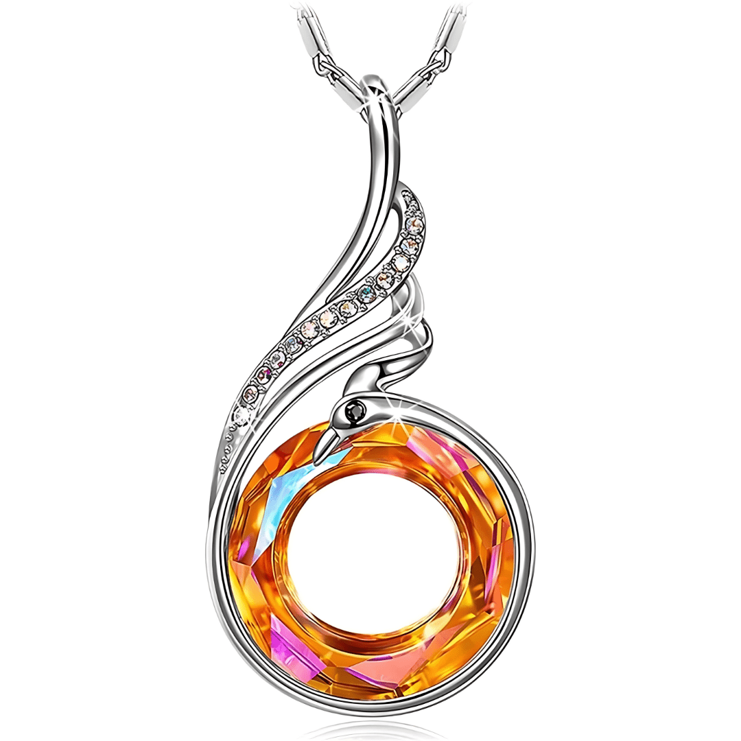 Aria Phoenix Pendant Necklace | Genuine Austrian Crystal - Dolbrook Jewelers