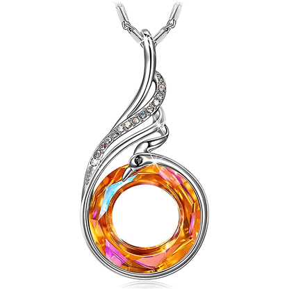 Aria Phoenix Pendant Necklace | Genuine Austrian Crystal - Dolbrook Jewelers