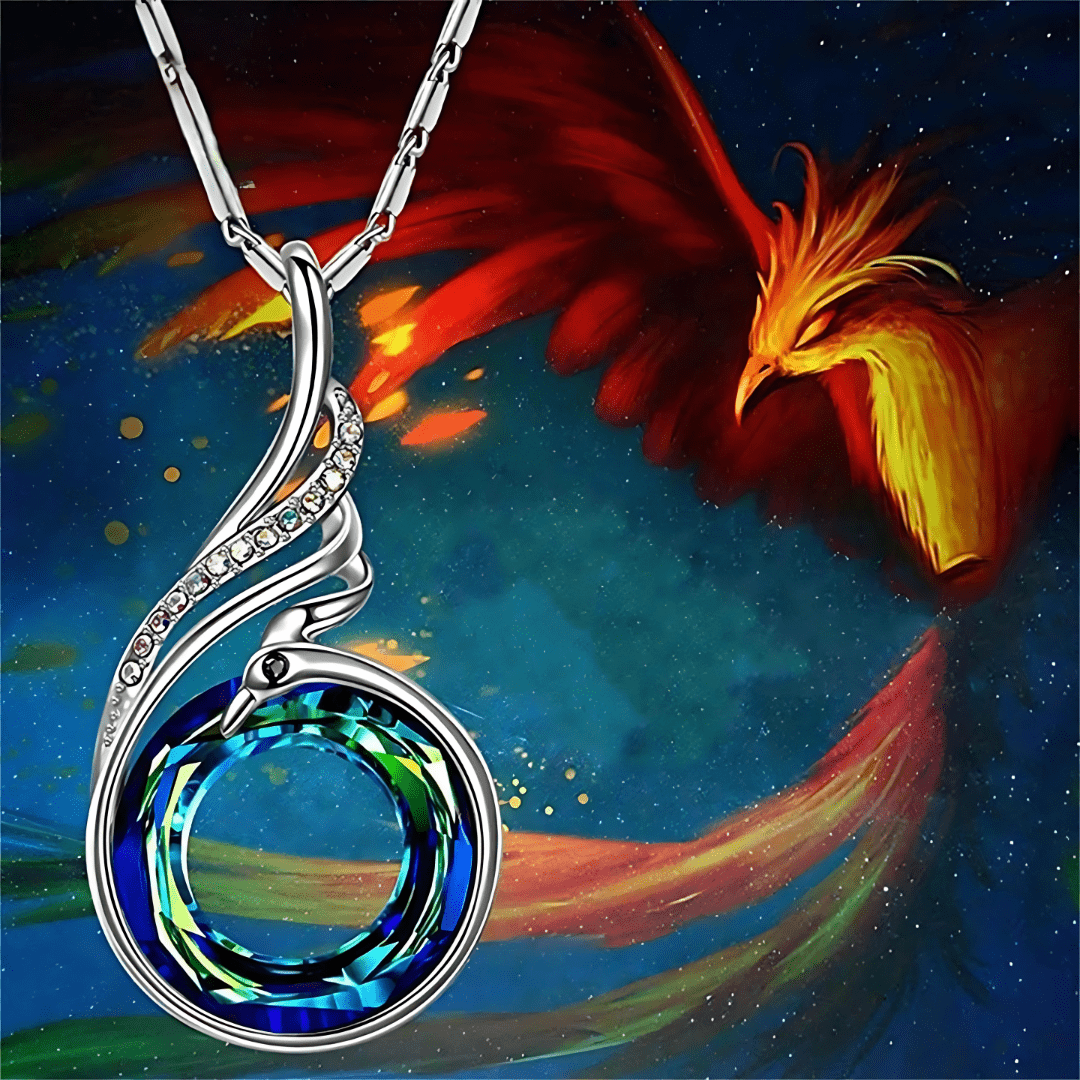 Aria Phoenix Pendant Necklace | Genuine Austrian Crystal - Dolbrook Jewelers