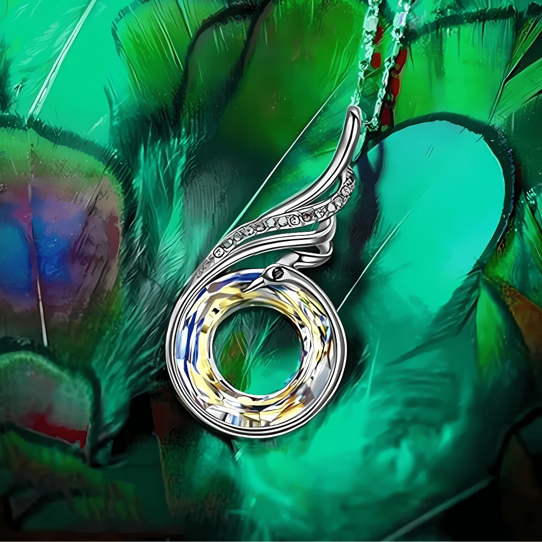 Aria Phoenix Pendant Necklace | Genuine Austrian Crystal - Dolbrook Jewelers