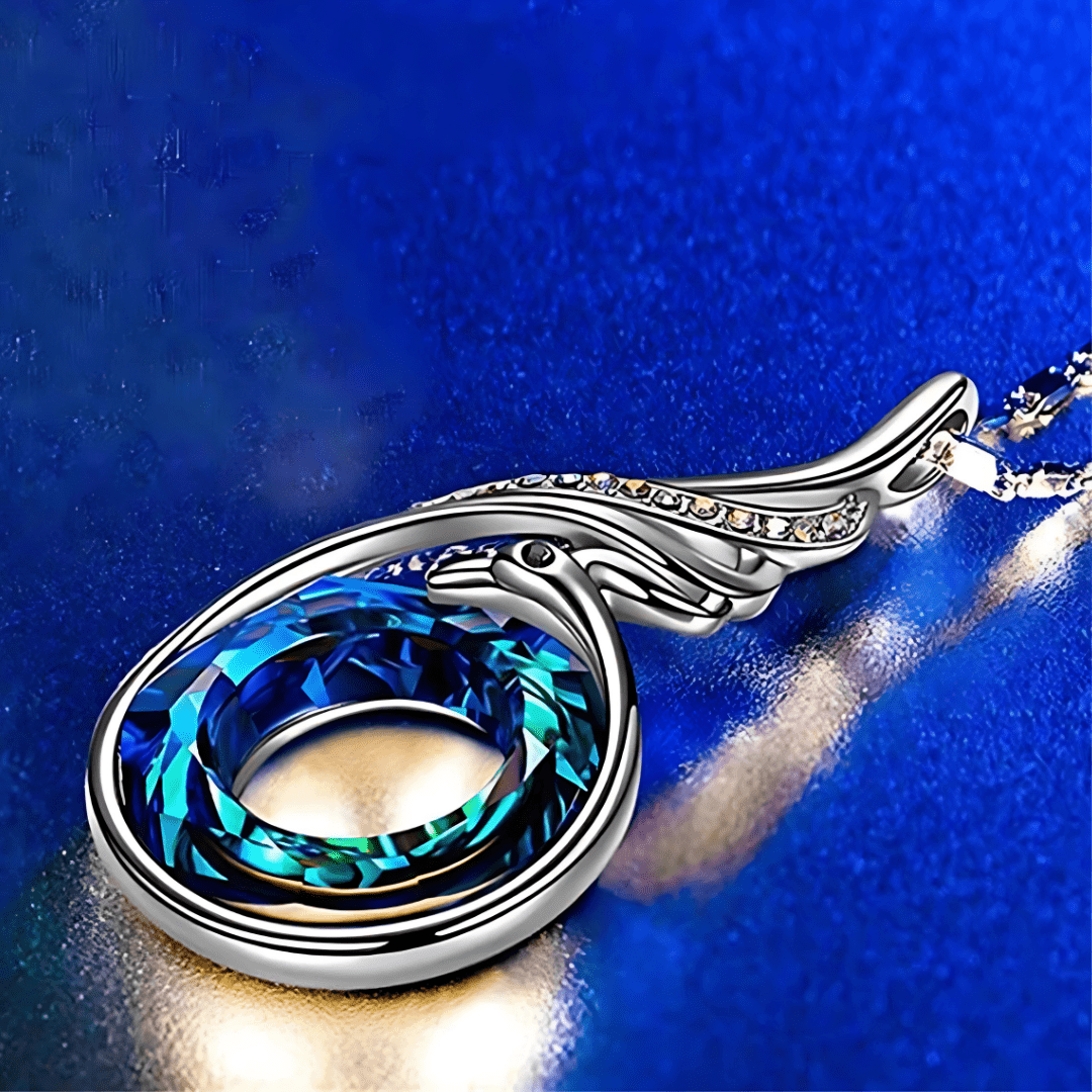 Aria Phoenix Pendant Necklace | Genuine Austrian Crystal - Dolbrook Jewelers