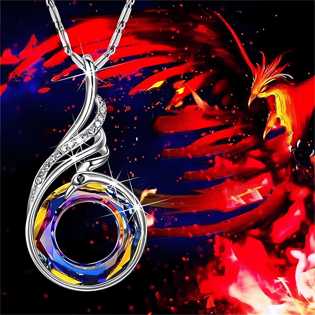 Aria Phoenix Pendant Necklace | Genuine Austrian Crystal - Dolbrook Jewelers