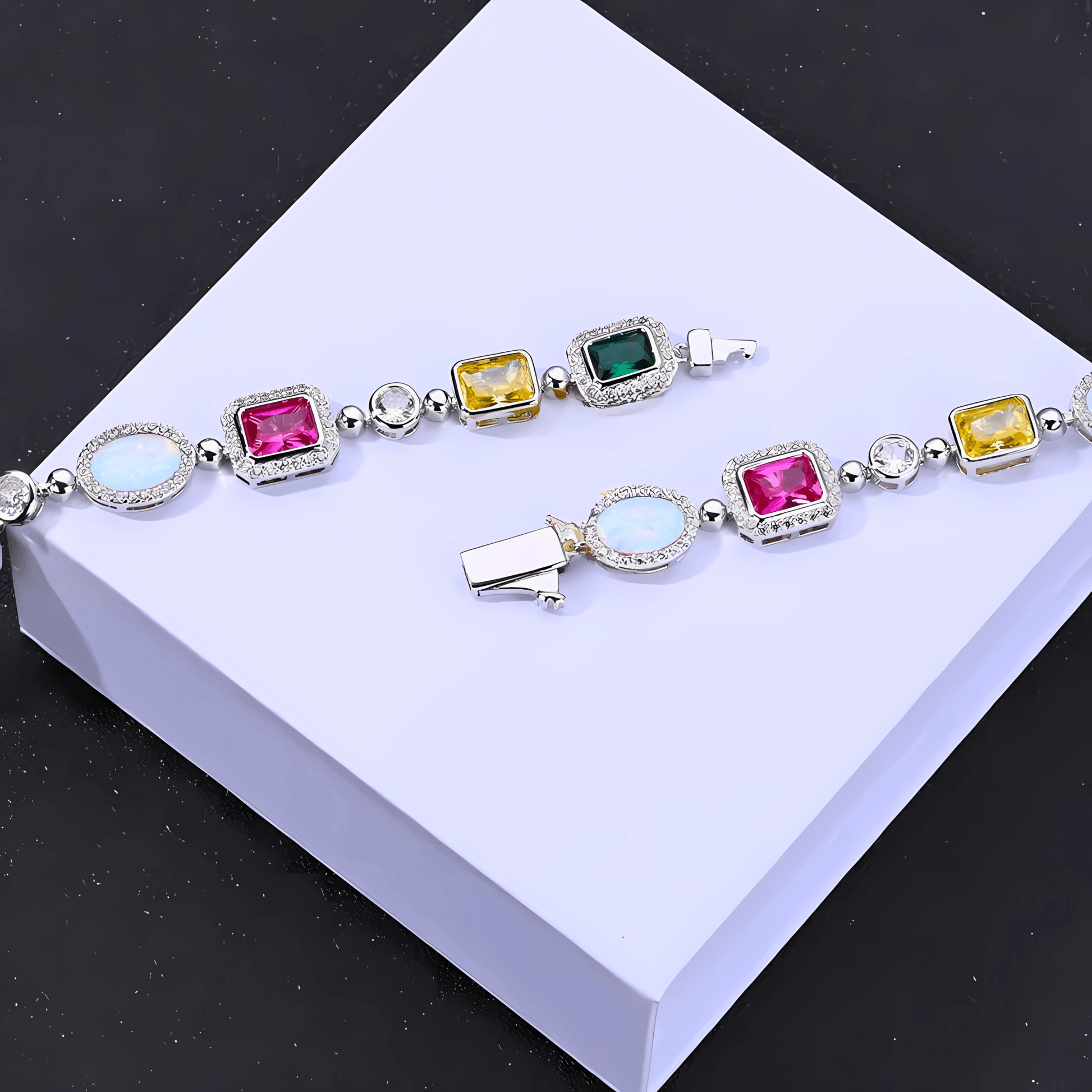Aurora Rainbow Stone Tennis Bracelet - Dolbrook Jewelers