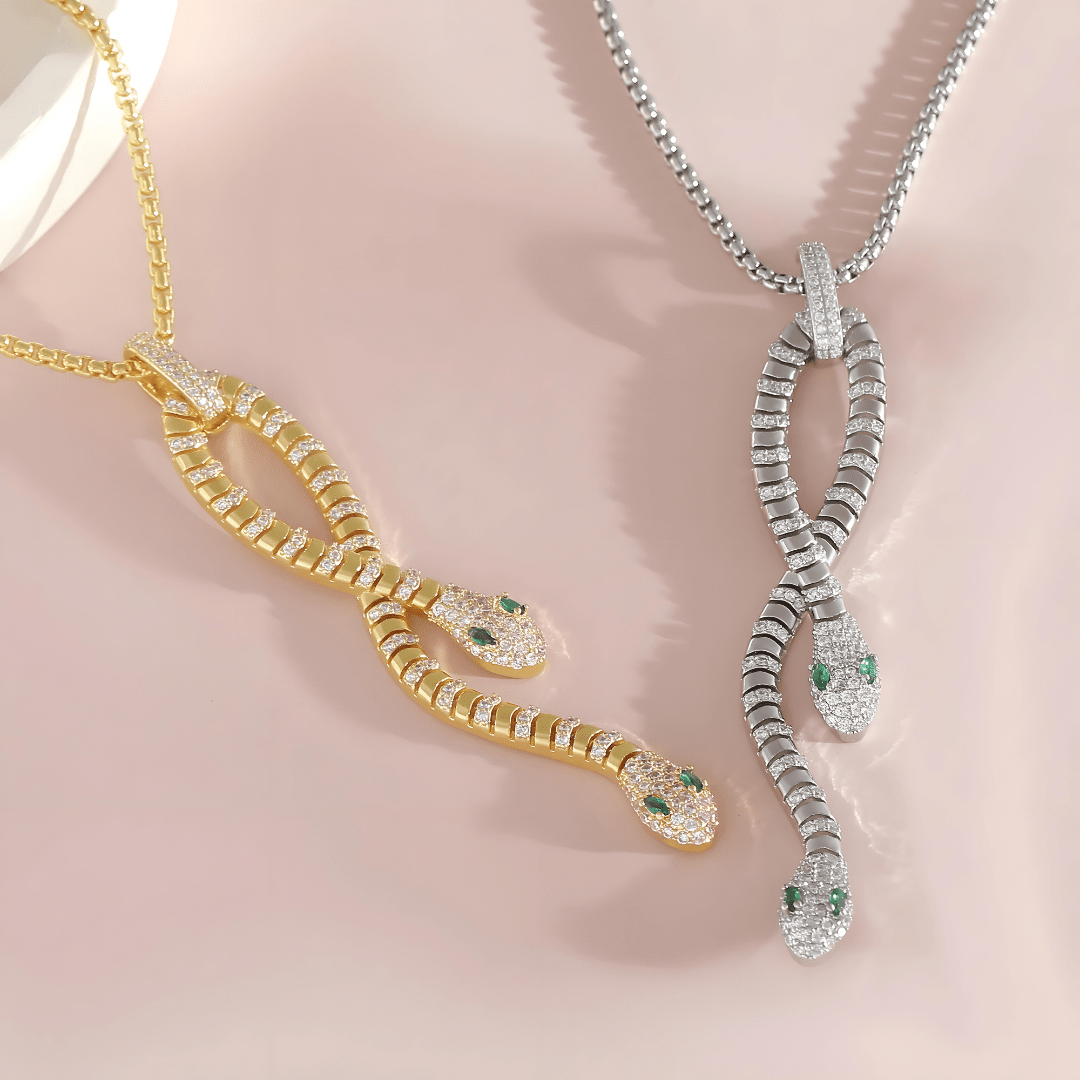 Bold Serpent Crystal Necklace - Dolbrook Jewelers