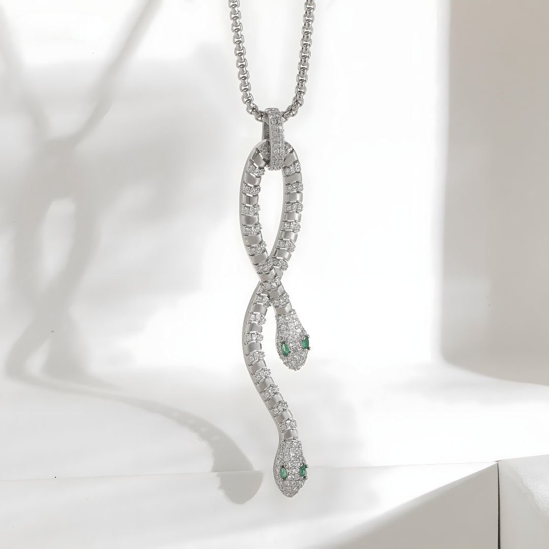 Bold Serpent Crystal Necklace - Dolbrook Jewelers