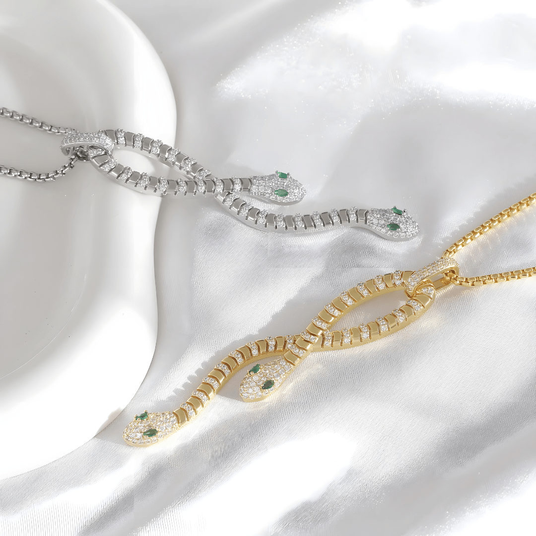 Bold Serpent Crystal Necklace - Dolbrook Jewelers