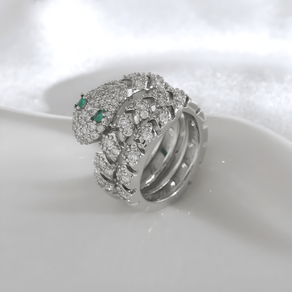 Bold Serpent Crystal Ring - Dolbrook Jewelers