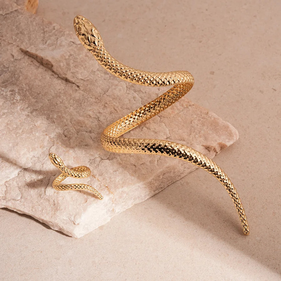 Serena Serpent Bracelet & Ring Set