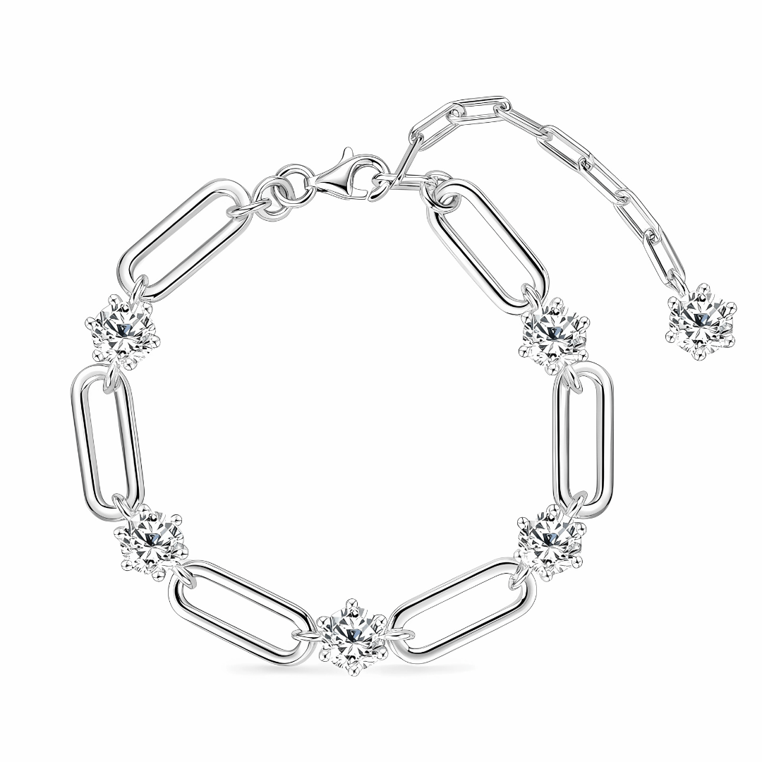 Brilliant Links Paperclip Bracelet - Dolbrook Jewelers