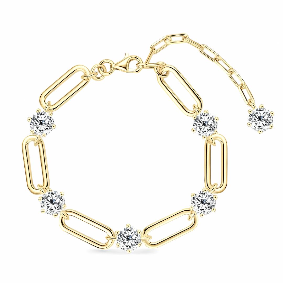 Brilliant Links Paperclip Bracelet - Dolbrook Jewelers
