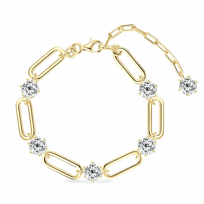 Brilliant Links Paperclip Bracelet - Dolbrook Jewelers