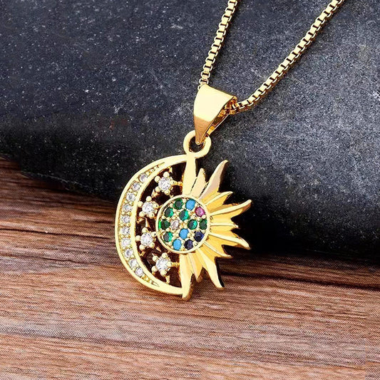 Luna Sol Rainbow Crystal Necklace