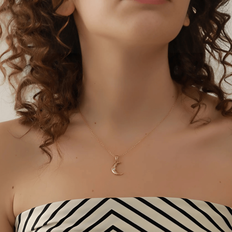 Celestial Dreams Crescent Moon Necklace - Dolbrook Jewelers