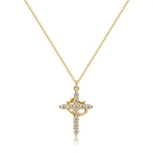 "Crown of Faith" Cross Pendant Necklace - Dolbrook Jewelers