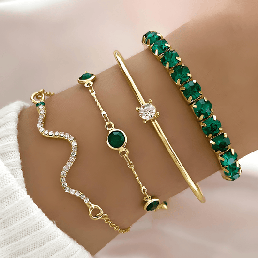 Curated in Green | Complete Stackable Bracelet Set - Dolbrook Jewelers