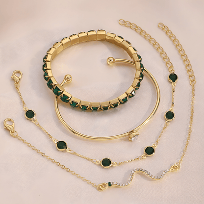 Curated in Green | Complete Stackable Bracelet Set - Dolbrook Jewelers