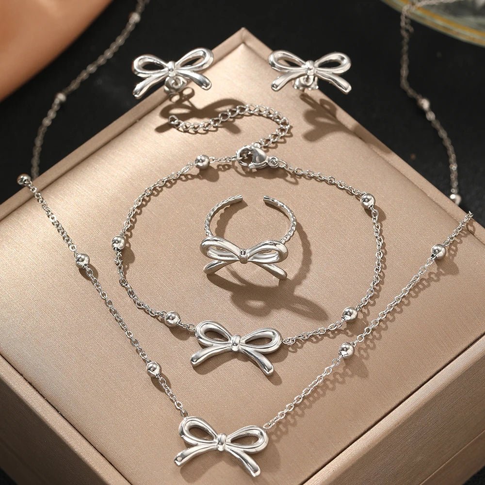 Dainty Bow Jewelry Set - Dolbrook Jewelers