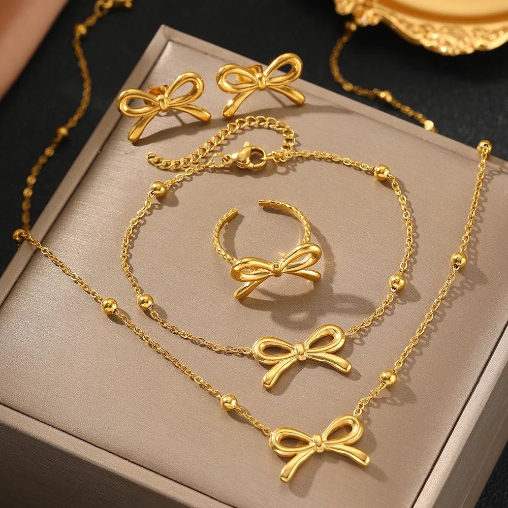 Dainty Bow Jewelry Set - Dolbrook Jewelers