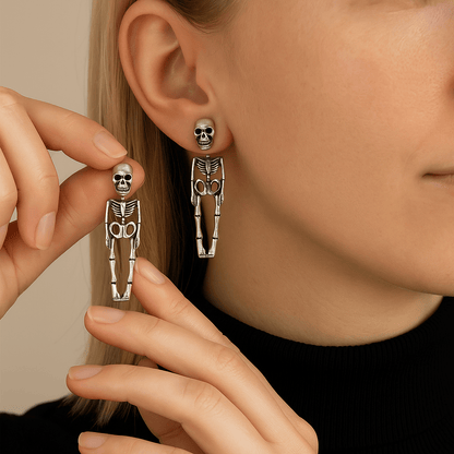 Dark Romance Ear Jacket Skeleton Earrings - Dolbrook Jewelers