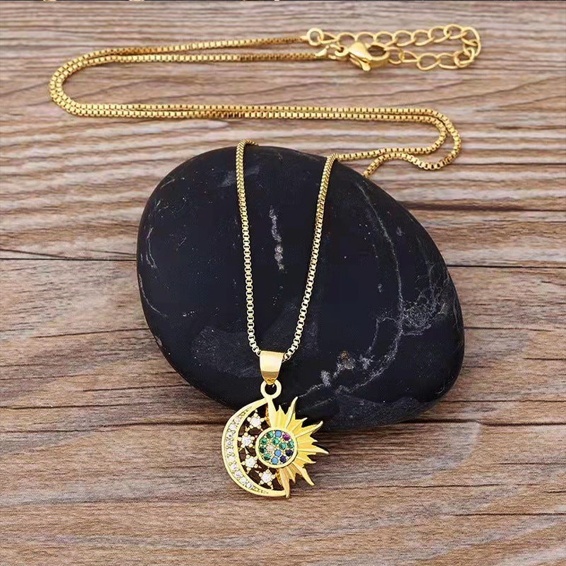 Luna Sol Rainbow Crystal Necklace