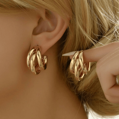 Delphine Twisted Hoop Earrings - Dolbrook Jewelers
