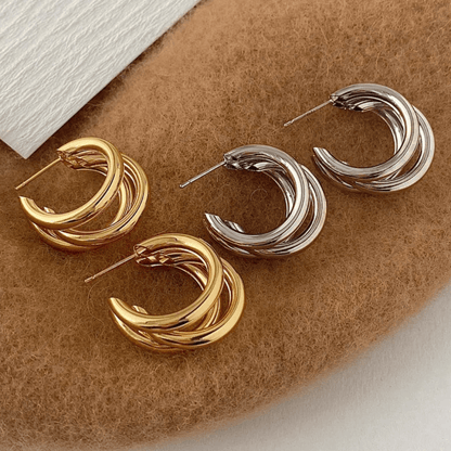 Delphine Twisted Hoop Earrings - Dolbrook Jewelers