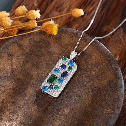 Brielle Prism Burst Pendant Necklace