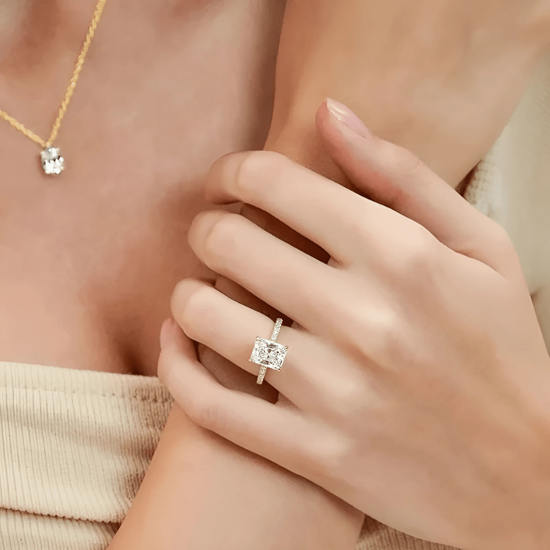 Forever Brilliant Pavé Solitaire Ring - Dolbrook Jewelers