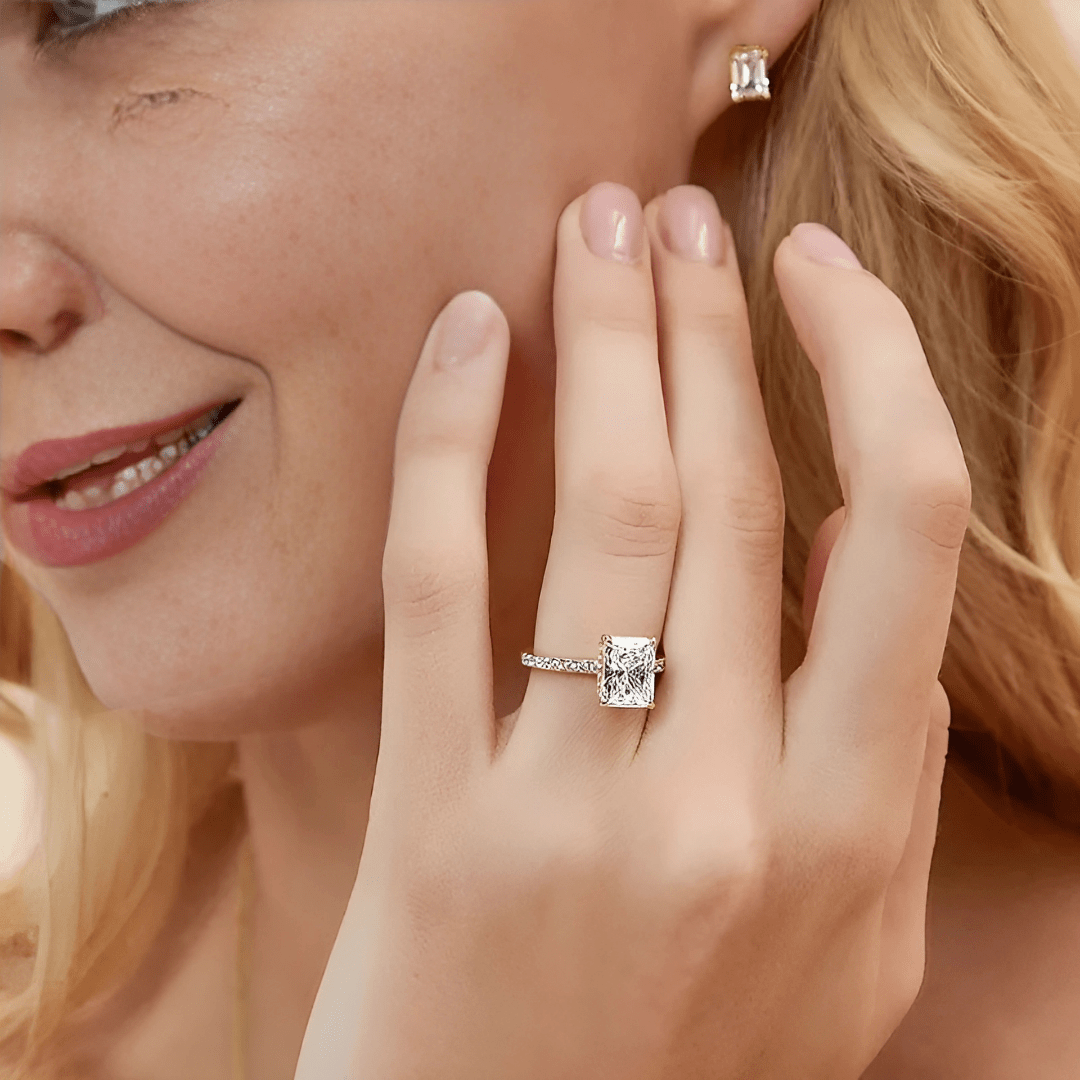 Forever Brilliant Pavé Solitaire Ring - Dolbrook Jewelers