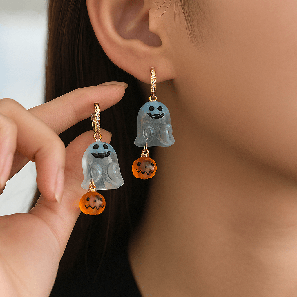 Ghostly Trick or Treat Hoops - Dolbrook Jewelers