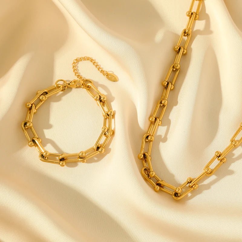 Gold Beaded Link Collection - Dolbrook Jewelers