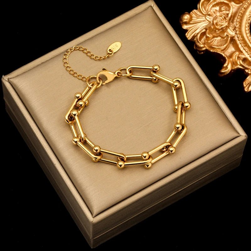 Gold Beaded Link Collection - Dolbrook Jewelers