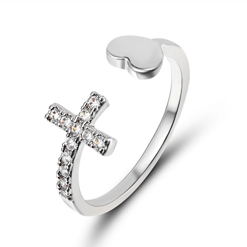 Heavenly Heart & Cross Ring - Dolbrook Jewelers