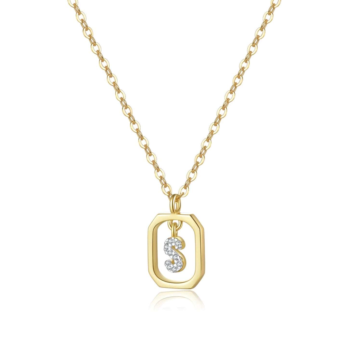 Her Story Initial Necklace | Sparkling Letter Pendant - Dolbrook Jewelers